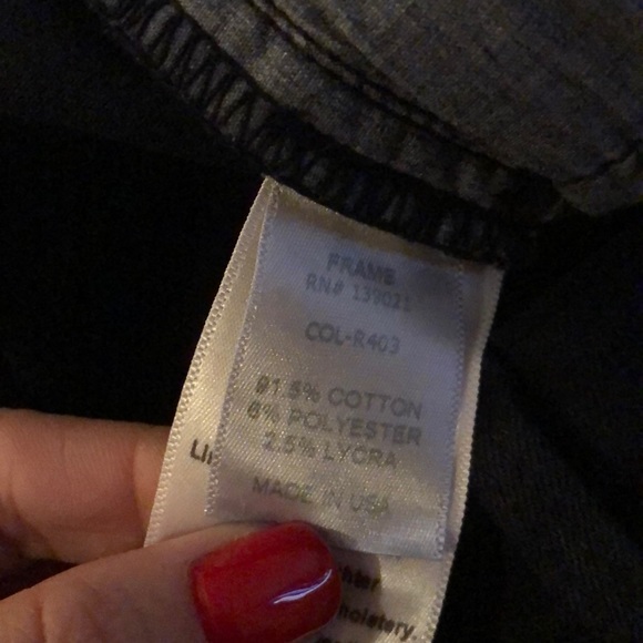 NORDSTROM/FRAME DENIM/ DISTRESSED JEAN/DARK BLUE - Picture 6 of 8